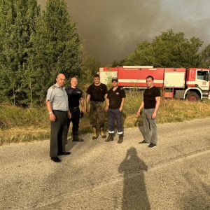 Голям пожар затвори пътя между селата Коиловци и Бръшляница